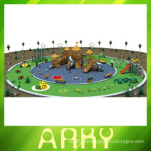 2014 Popular crianças comercial divertimento ginásio madeira ao ar livre playground